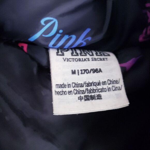 PINK Victoria's Secret Rainbow Logo Hooded Puffer Jacket - Picture 5 of 7